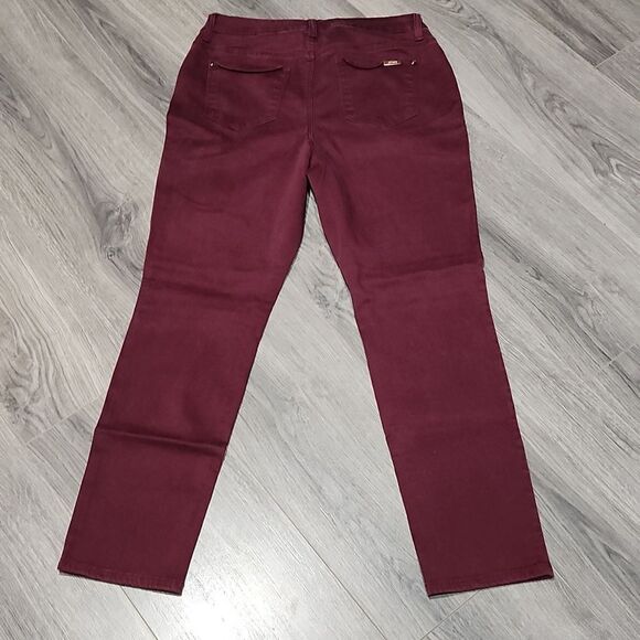 GUC Burgundy Chicos Girlfriend Slim Leg Ankle Pants - Picture 6 of 6